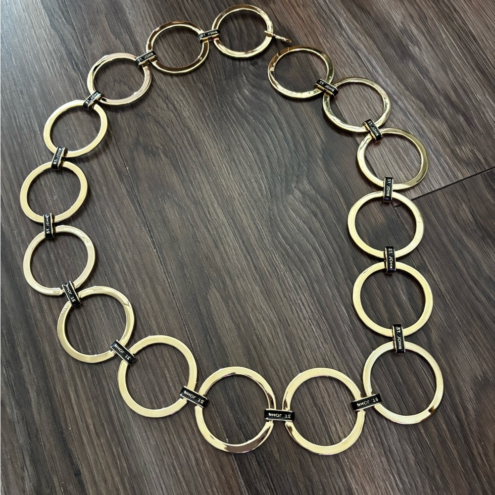 St. John Gold and Black Circle belt